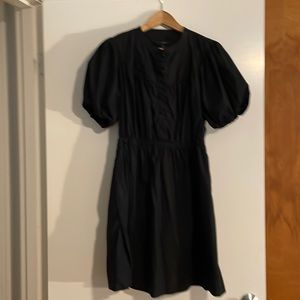 J. Crew, poplin black dress, large